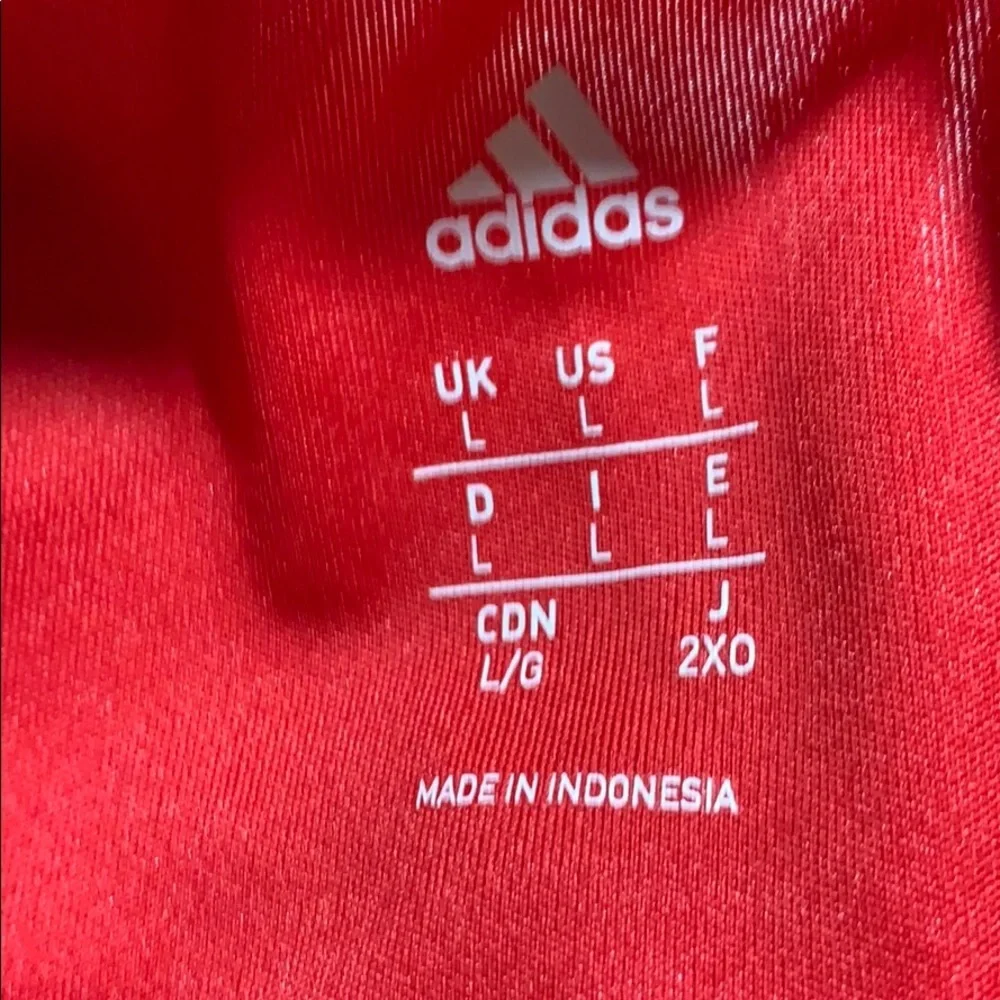 Adidas MLS  Red Bulls Soccer T-shirt. Size L.